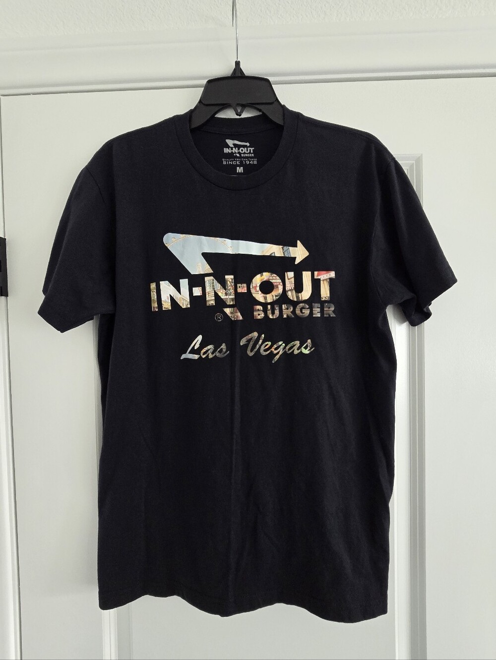 IN-N-OUT Burger Las Vegas Black Graphic T-Shirt Unisex Size Medium